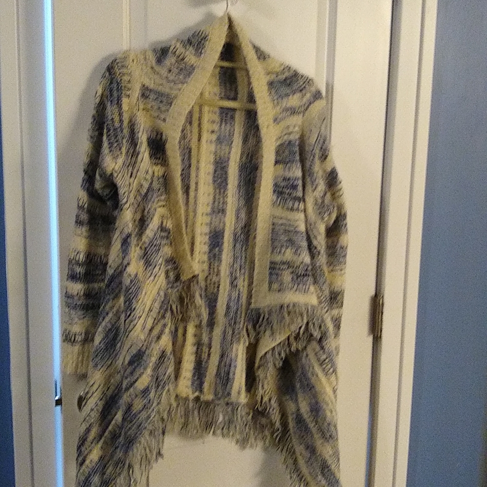 Open Fringe Edged Cardigan